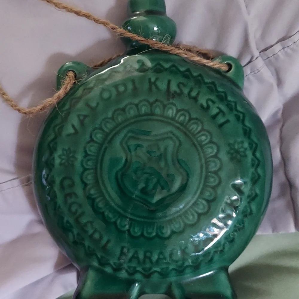 Valodi Kisusti Cegledi Barack Pallnka flask decanter/canteen Ceramic bottle
